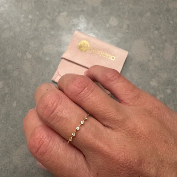 Gorjana Cluster White Topaz Ring Fine Jewelry Size 7 - Picture 7 of 7